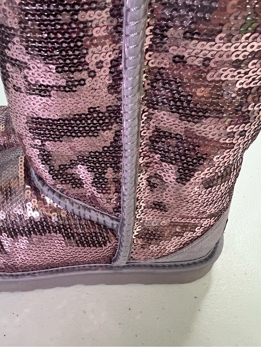 UGG Sequin Cozy Mid-Calf Winter Boots - Rose Metallic - Picture 6 of 17